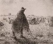 Jean Francois Millet Shepherden in the field oil painting reproduction